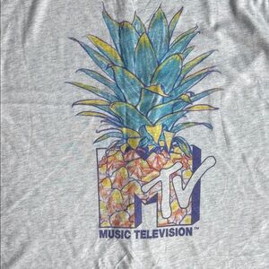 MTV Blue and Yellow Pineapple Tee